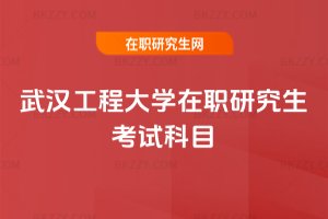 武漢工程大學在職研究生考試科目