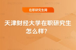 天津財(cái)經(jīng)大學(xué)在職研究生怎么樣?