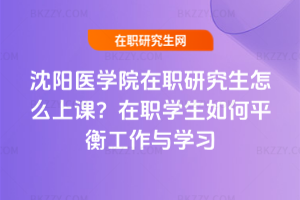 沈陽醫學院在職研究生怎么上課？在職學生如何平衡工作與學習