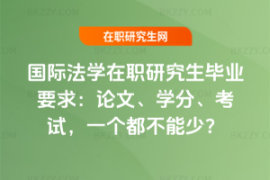 國際法學在職研究生畢業要求：論文、學分、考試，一個都不能少？