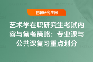 藝術學在職研究生考試內容與備考策略：專業課與公共課復習重點劃分